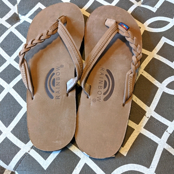 Rainbow Shoes - Braided Rainbow Flip Flops!